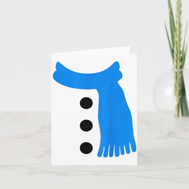 Snowflake Snowman Costumes Christmas Family Matchi Card (Front)