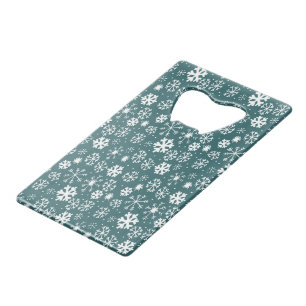 Snowflake Snowstorm In Aqua Blue