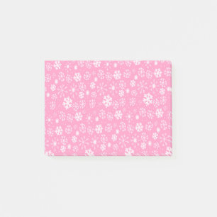 Snowflake Snowstorm In Pastel Pink Post-it Notes