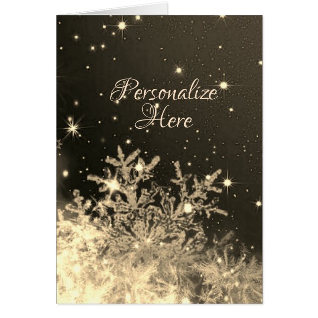 Snowflake sparkle card (Front)