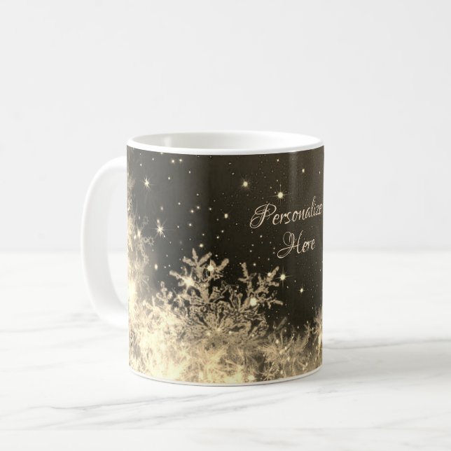 Snowflake sparkle mug (Front Left)