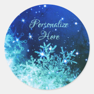 Snowflake sparkle sticker