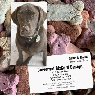 Snowflake Sprinkled Chocolate Labrador Retriever Business Card
