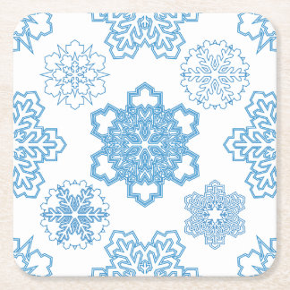 Snowflake Square Paper Coaster