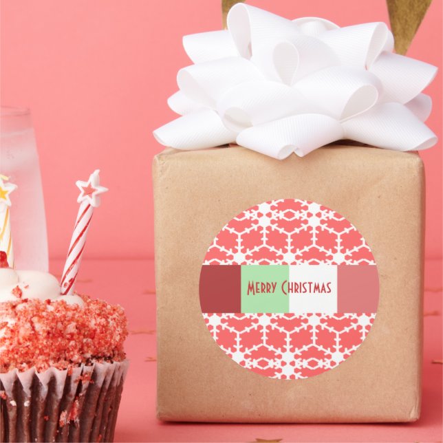 Snowflake Sticker Shown Coral But You Choose Colou (Party)