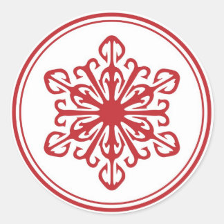 Snowflake Stickers - Red