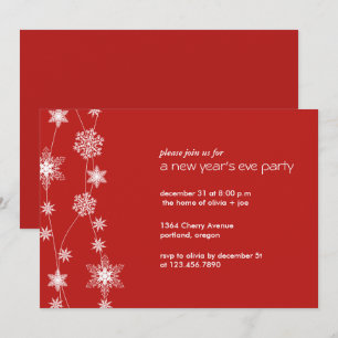 Snowflake Strings - New Year/Holiday Party Invitation
