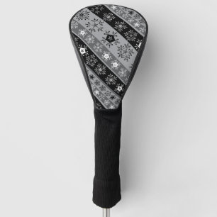 Snowflake Stripes Grey Golf Head Cover