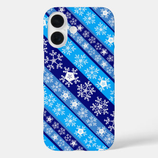 Snowflake Stripes Sherpa Blanket iPhone 16 Case