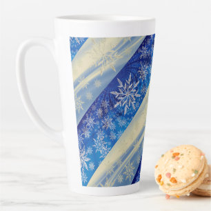 Snowflake swirl latte mug