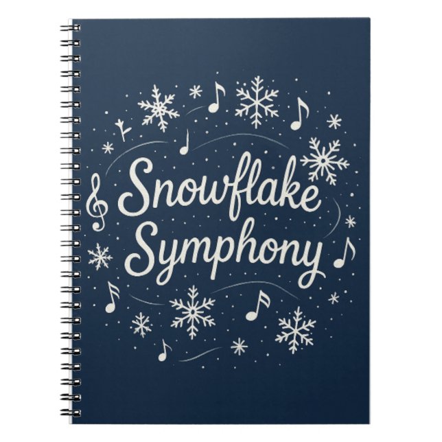 Snowflake Symphony  Notebook (Front)