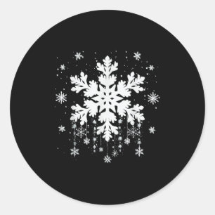 Snowflake Teacher Costume Matching Family Winter C Classic Round Sticker