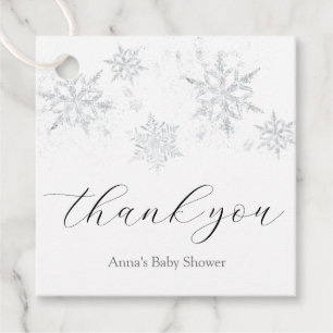 Snowflake Thank You Favour Tags