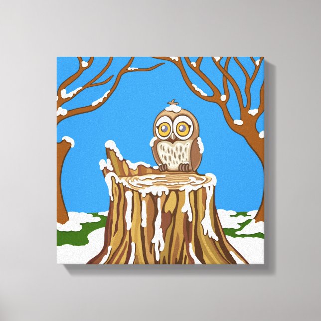 Snowflake the Owl Canvas Print (Front)