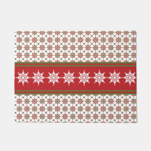 Snowflake Theme Winter Pattern Holiday Christmas Doormat