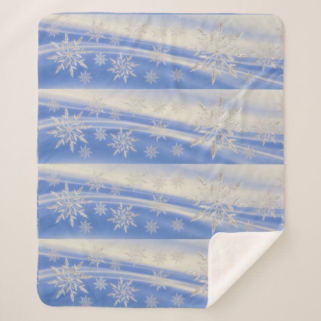 Snowflake throw blanket. (Front)