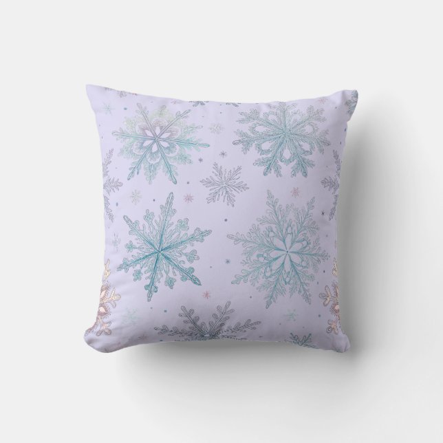 “Snowflake Throw Pillow (Front)