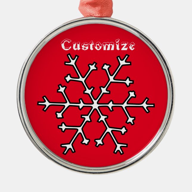 Snowflake Thunder_Cove Metal Tree Decoration (Front)