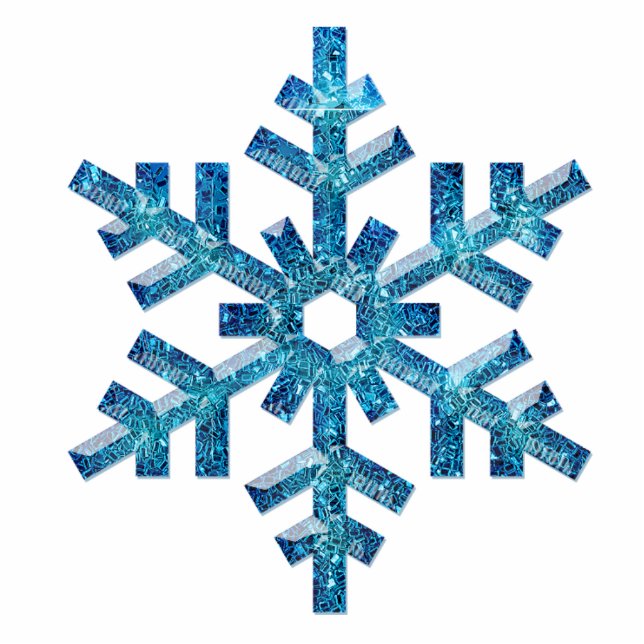 Snowflake Tree Ornament Photo Sculpture Decoration (Front)
