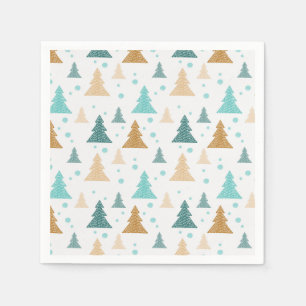 Snowflake tree pattern napkin