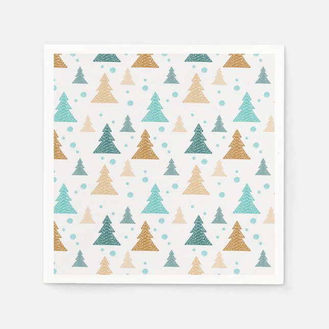 Snowflake tree pattern napkin (Front)