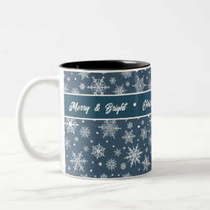 Snowflake Two-Tone Coffee Mug