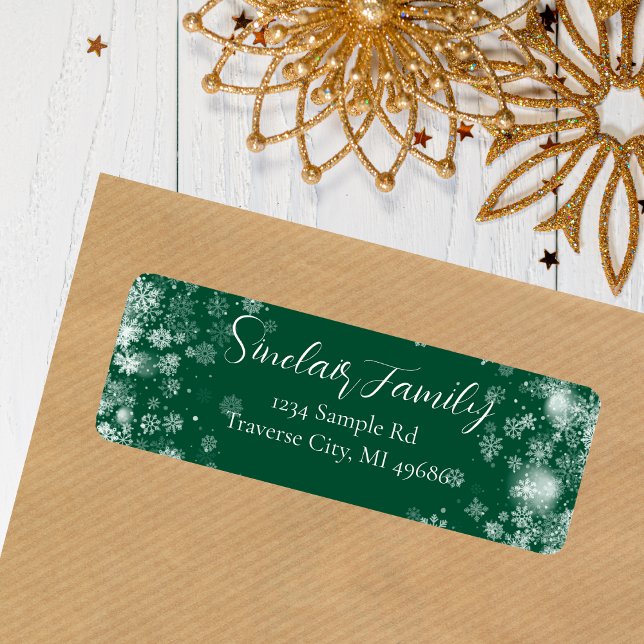 Snowflake | Typography Return Address Label (Creator Uploaded)