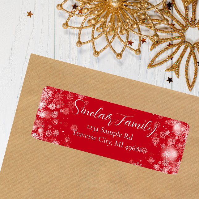 Snowflake | Typography Return Address Label (Creator Uploaded)