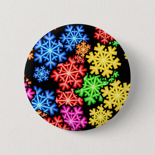 Snowflake Wallpaper 6 Cm Round Badge (Front)