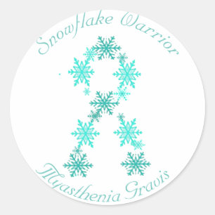 Snowflake Warrior Myasthenia Gravis Sticker