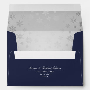 Snowflake Wedding Envelope