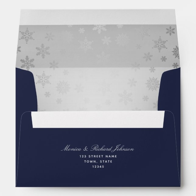 Snowflake Wedding Envelope (Back (Bottom))