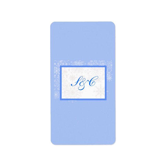 Snowflake Wedding Hershey's Miniature Label (Front)