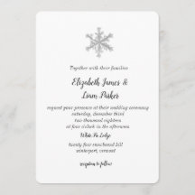 Snowflake Wedding Invitation