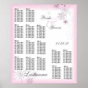 Snowflake Wedding Seating Chart Ice Berry