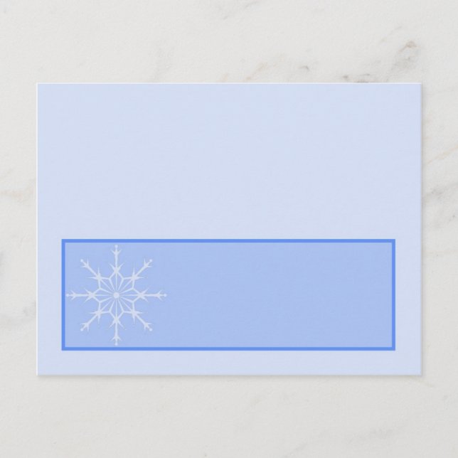 Snowflake Wedding Writable Place Card (Front)