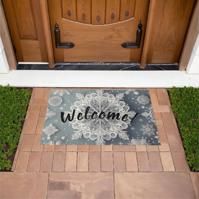 Snowflake Welcome Mat (Outdoor)