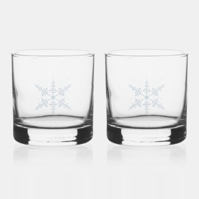 Snowflake Whiskey Glass (Front)