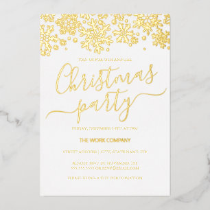 Snowflake White Gold Corporate Christmas Party