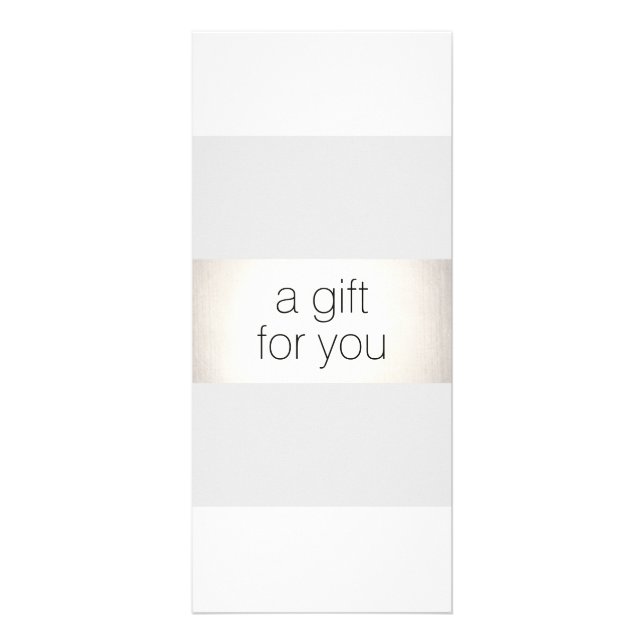 Snowflake White Silver Salon Spa Gift Certificate (Front)