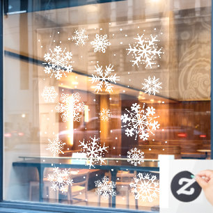 Snowflake window decals, winter  cling