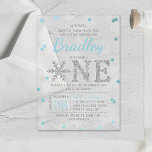 Snowflake Winter 1st Birthday Acrylic Invitations<br><div class="desc">Celebrate in style with these trendy 1st birthday invitations. The design is easy to personalise with your own wording and your family and friends will be thrilled when they receive these fabulous party invites. Matching party items can be found in the collection.</div>