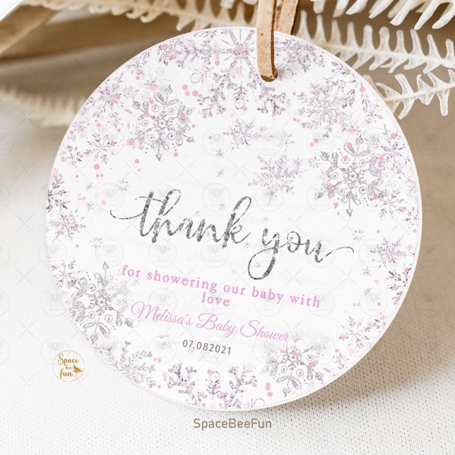 Snowflake Winter Baby shower  Favour Tags (snowflake baby shower,favo tag,sticker thank you,invitation,winter baby shower,baby shower,snowflake)