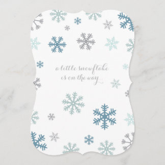 Snowflake Winter Baby Shower Invitation