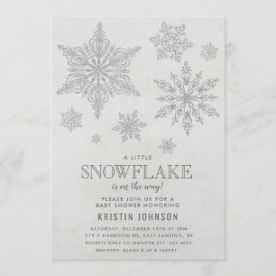 Snowflake Winter Baby Shower Invitation