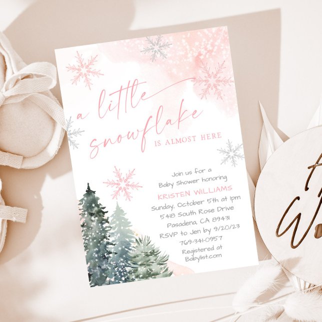 Snowflake Winter Baby Shower Invitation (Creator Uploaded)