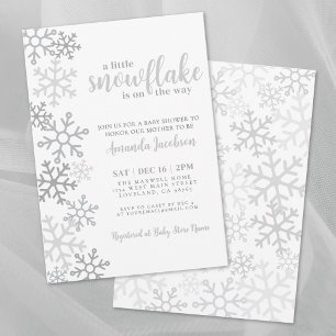 Snowflake Winter Baby Shower Invitation