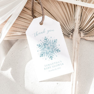 Snowflake Winter Baby Shower Thank You Tag