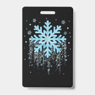 Snowflake Winter Christmas ID Badge