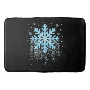 Snowflake Winter Christmas Matching Mens Womens Ki Bath Mat